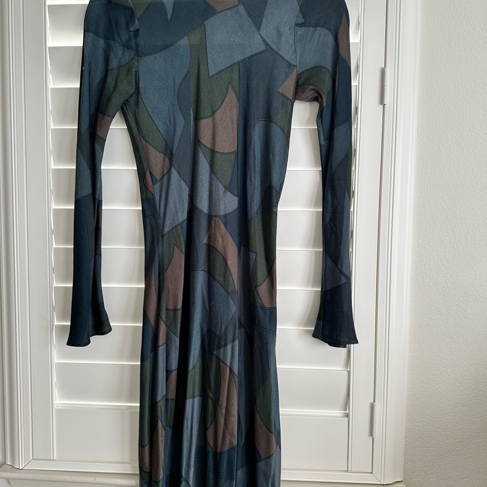 Zara Sikly Geometric Long Sleeve Dress
